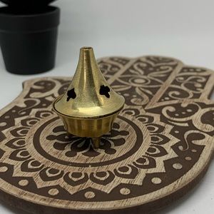 Incense Holder Brass Cone Incense Stick Burner NWOT